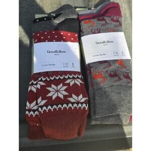 Goodfellow & co Mens Crew Socks 2 X 3 Pack Shoe size 7-12 6 Pair